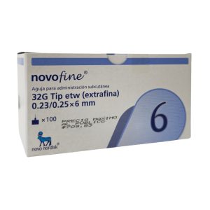 Agujas Novofine 32G x 6 mm (100 piezas)