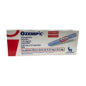 Ozempic 0.25mg y 0.50mg /1.34MG Pluma + 6 agujas desechables. SEMAGLUTIDE