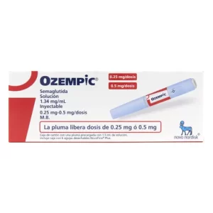 Ozempic 0.25 mg & 0.5 mg pluma + 6 agujas