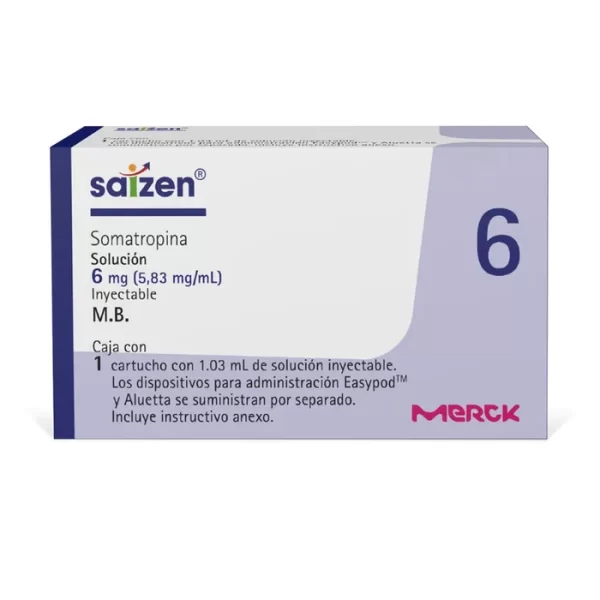 Saizen 18 UI (6 mg) solución inyectable