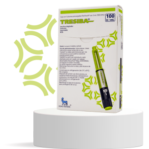 Tresiba Flextouch 100 UI/ml pluma. Caja con  5 x 3 ml